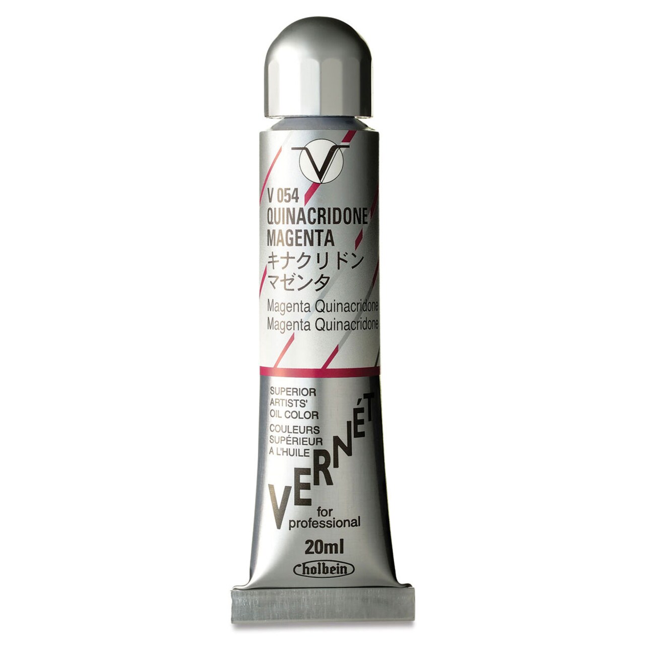 Holbein Vernét Superior Artists' Oil Color - Quinacridone Magenta, 20 ml tube